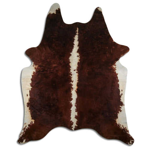 Peau de vache marron et blanche XXXL