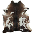Peau de vache marron et blanche XXL