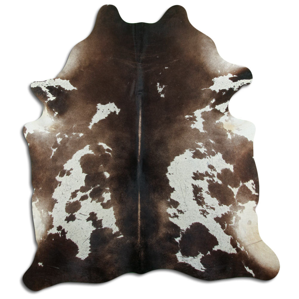 Peau de vache marron et blanche XXL