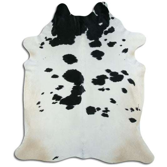 Peau de vache noire et blanche XXL