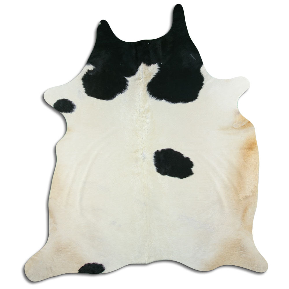 Peau de vache noire et blanche XXL