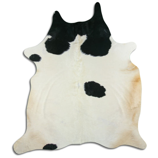 Peau de vache noire et blanche XXL