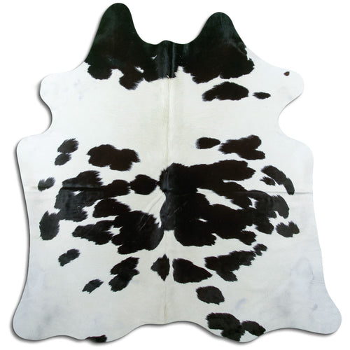 Peau de vache noire et blanche L