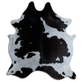 Peau de vache noire et blanche XXL