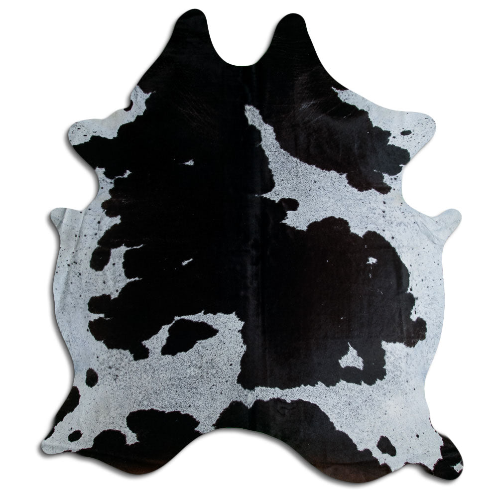 Peau de vache noire et blanche XXL
