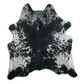Peau de vache noire et blanche L