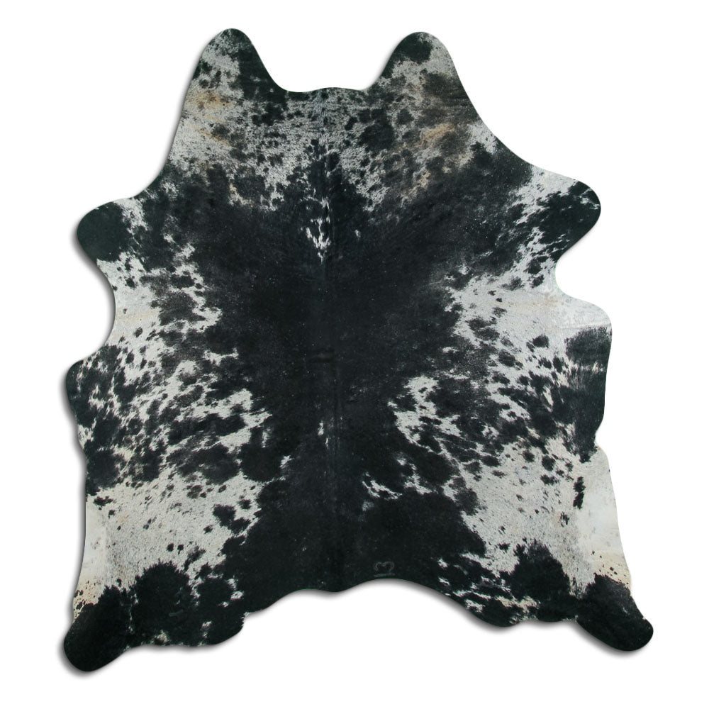 Peau de vache noire et blanche L