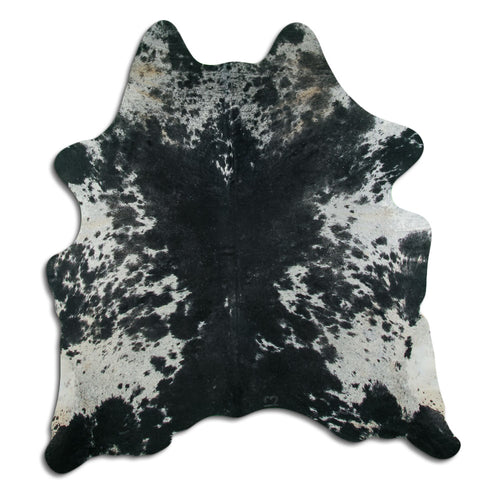 Peau de vache noire et blanche L