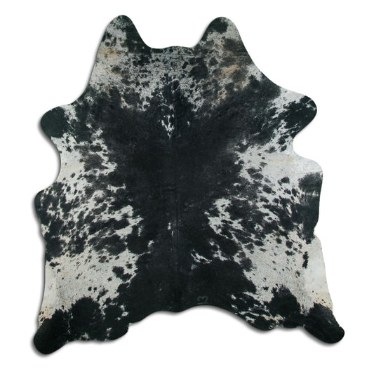 Peau de vache noire et blanche L