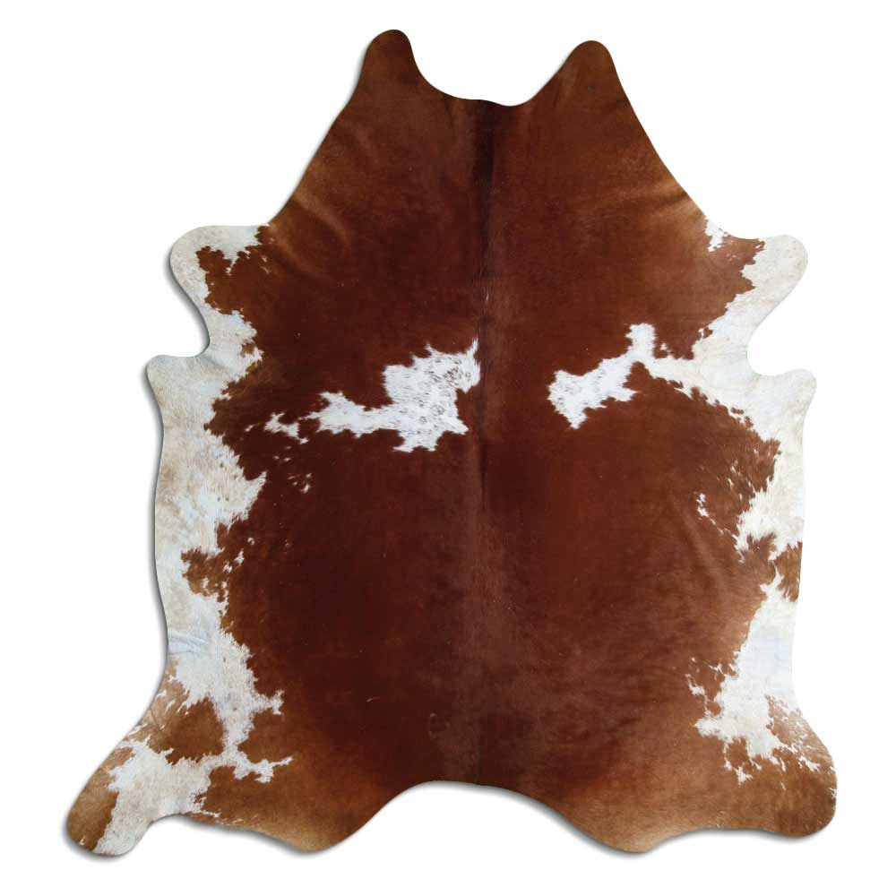 Peau de vache marron et blanche XXL