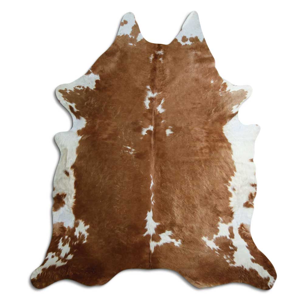 Peau de vache marron et blanche XXL