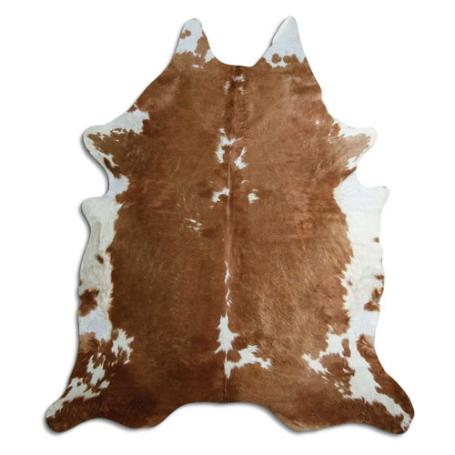 Peau de vache marron et blanche XXL