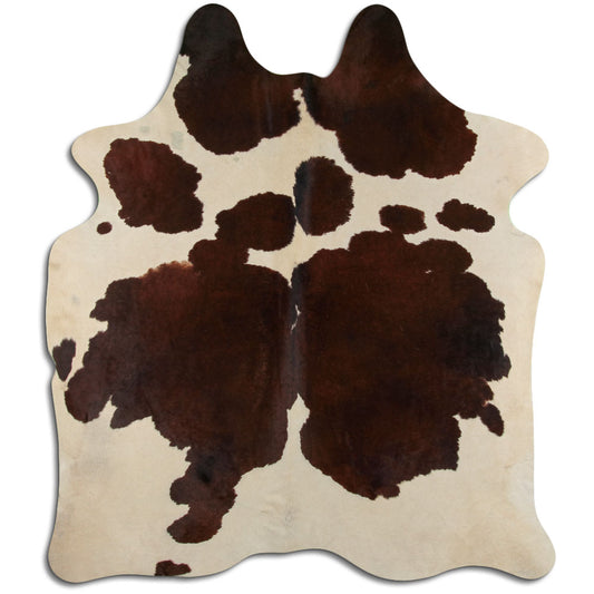Peau de vache marron et blanche XL