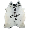 Peau de vache noire et blanche XXL