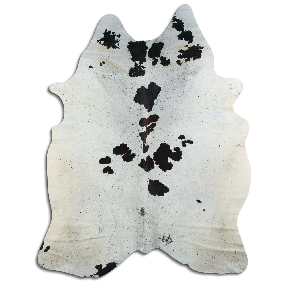 Peau de vache noire et blanche XXL
