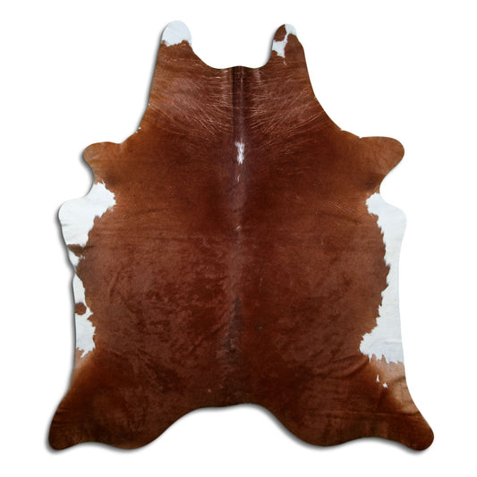 Peau de vache marron et blanche XXL