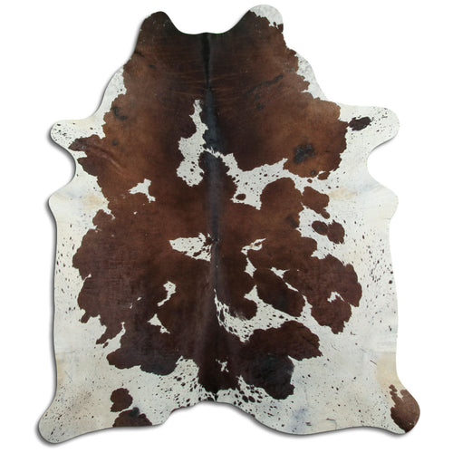 Peau de vache marron et blanche XXL