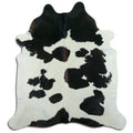Peau de vache noire et blanche XL