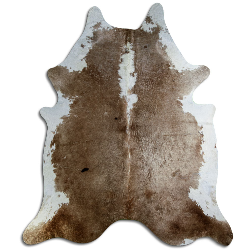 Peau de vache marron et blanche XXL