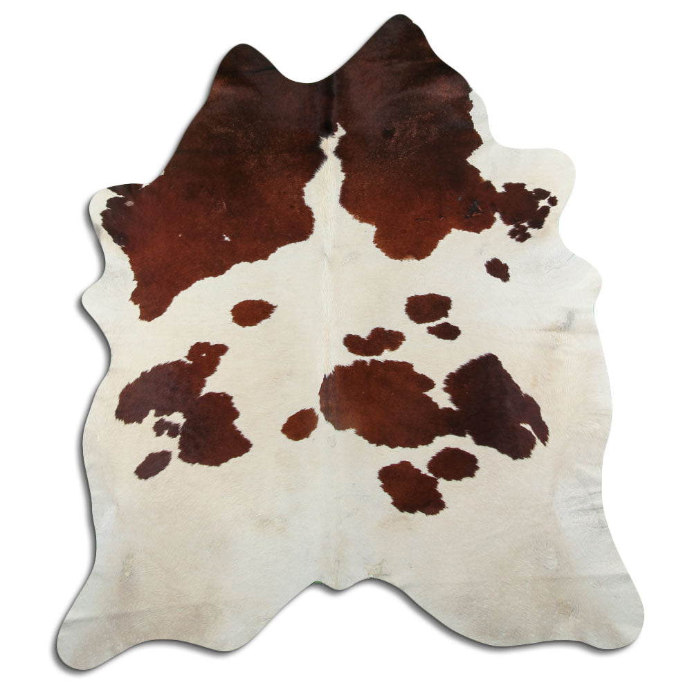 Peau de vache marron et blanche XL