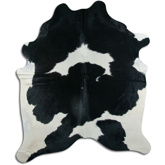 Peau de vache noire et blanche XXL