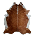 Peau de vache marron et blanche XXL