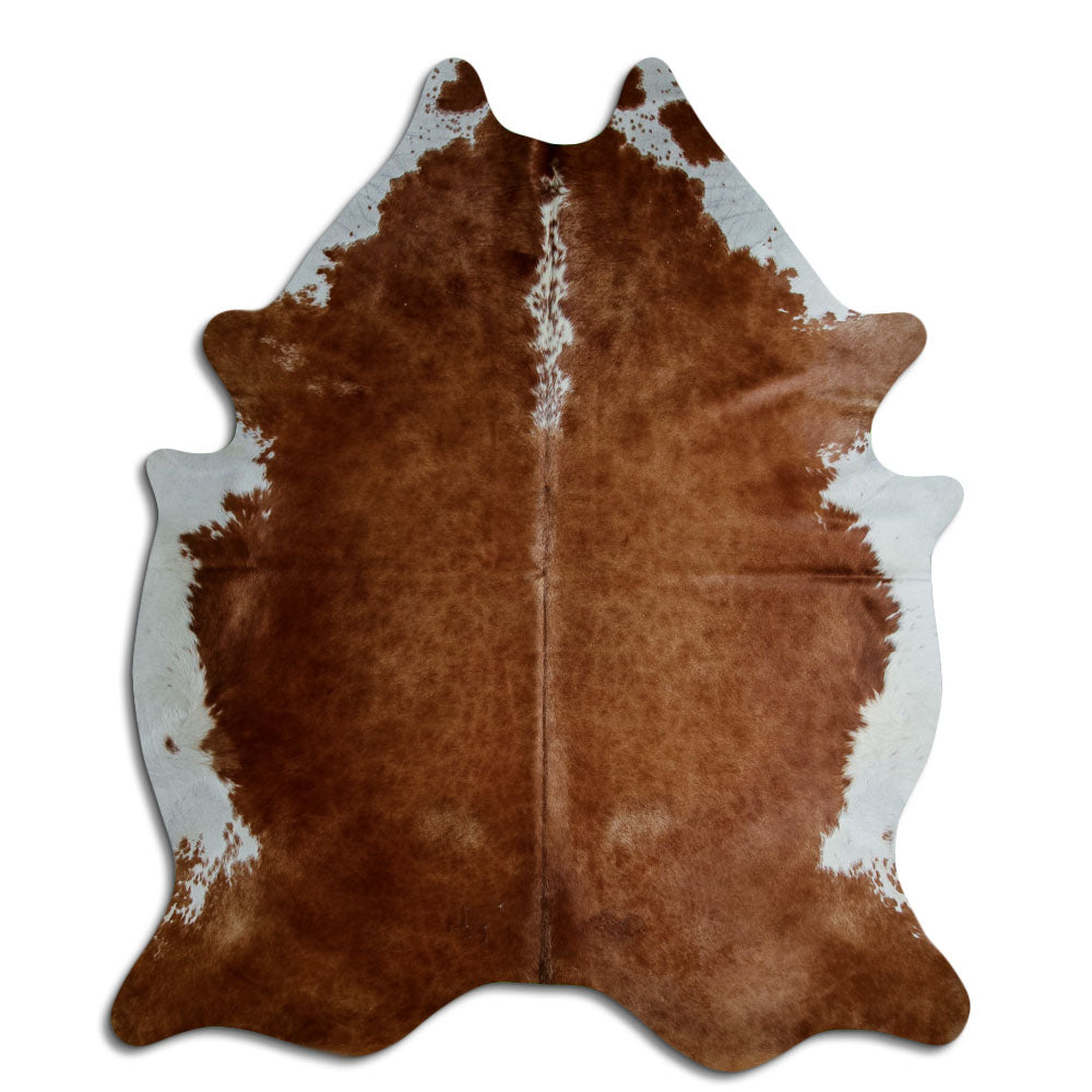 Peau de vache marron et blanche XXL