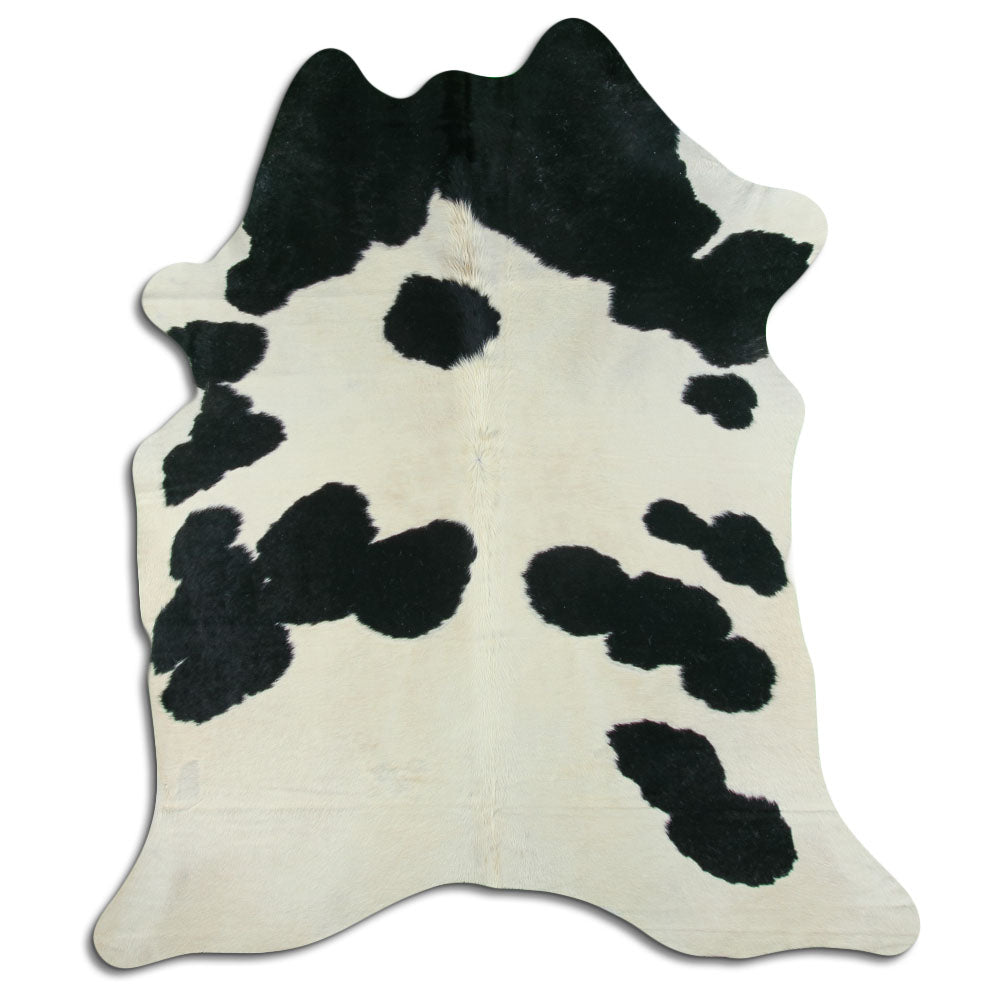 Peau de vache noire et blanche XXL