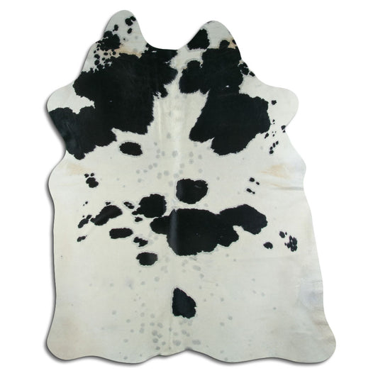 Peau de vache noire et blanche XXL