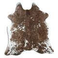 Peau de vache marron et blanche L