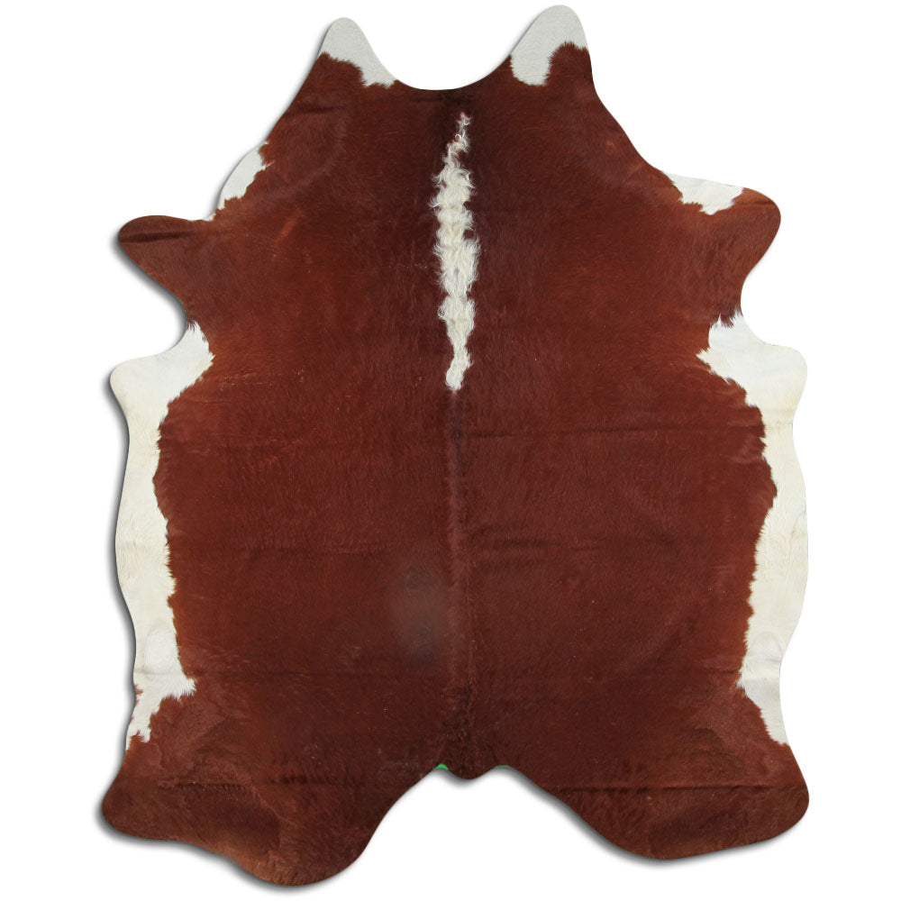 Peau de vache marron et blanche XXL