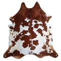 Peau de vache marron et blanche XXL