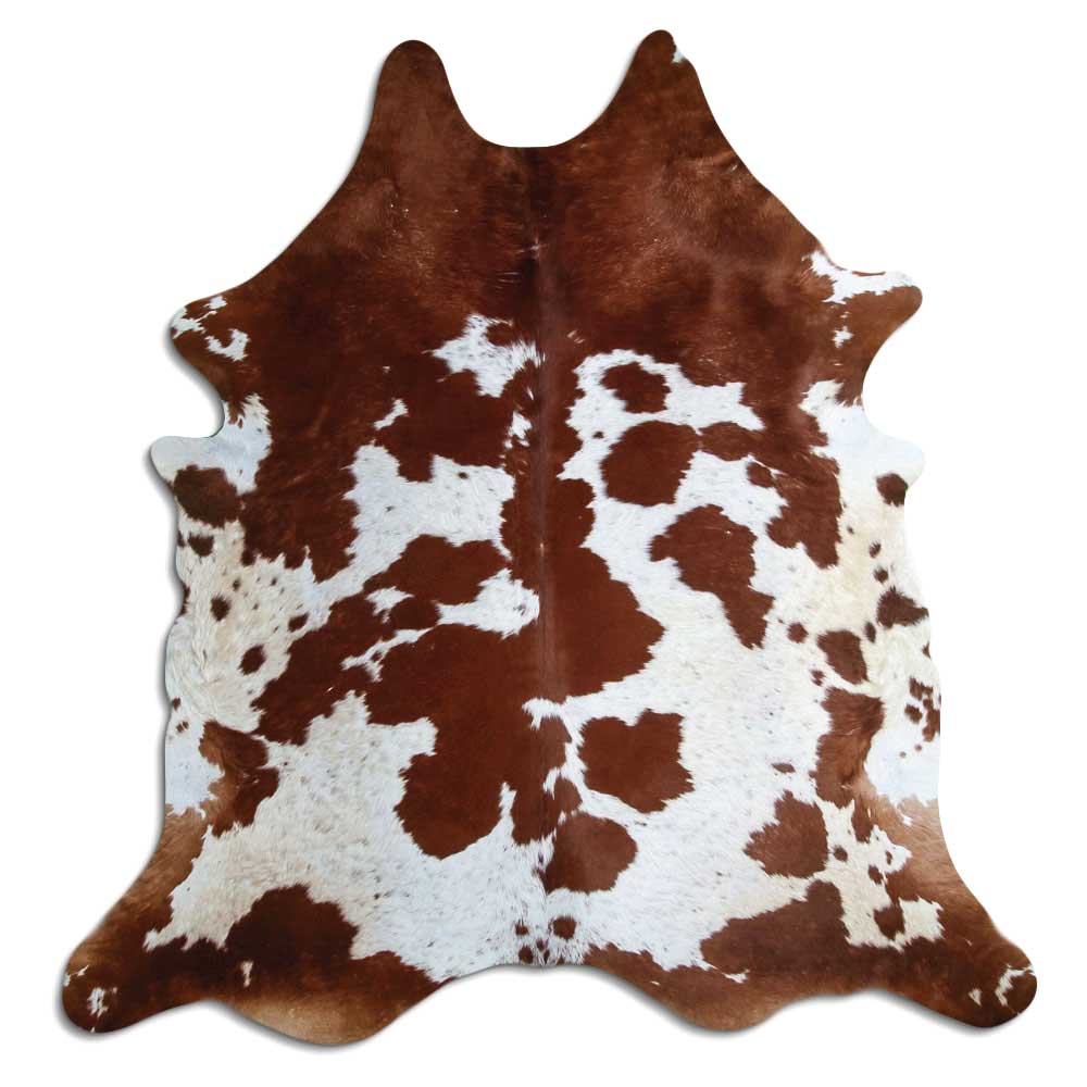 Peau de vache marron et blanche XXL
