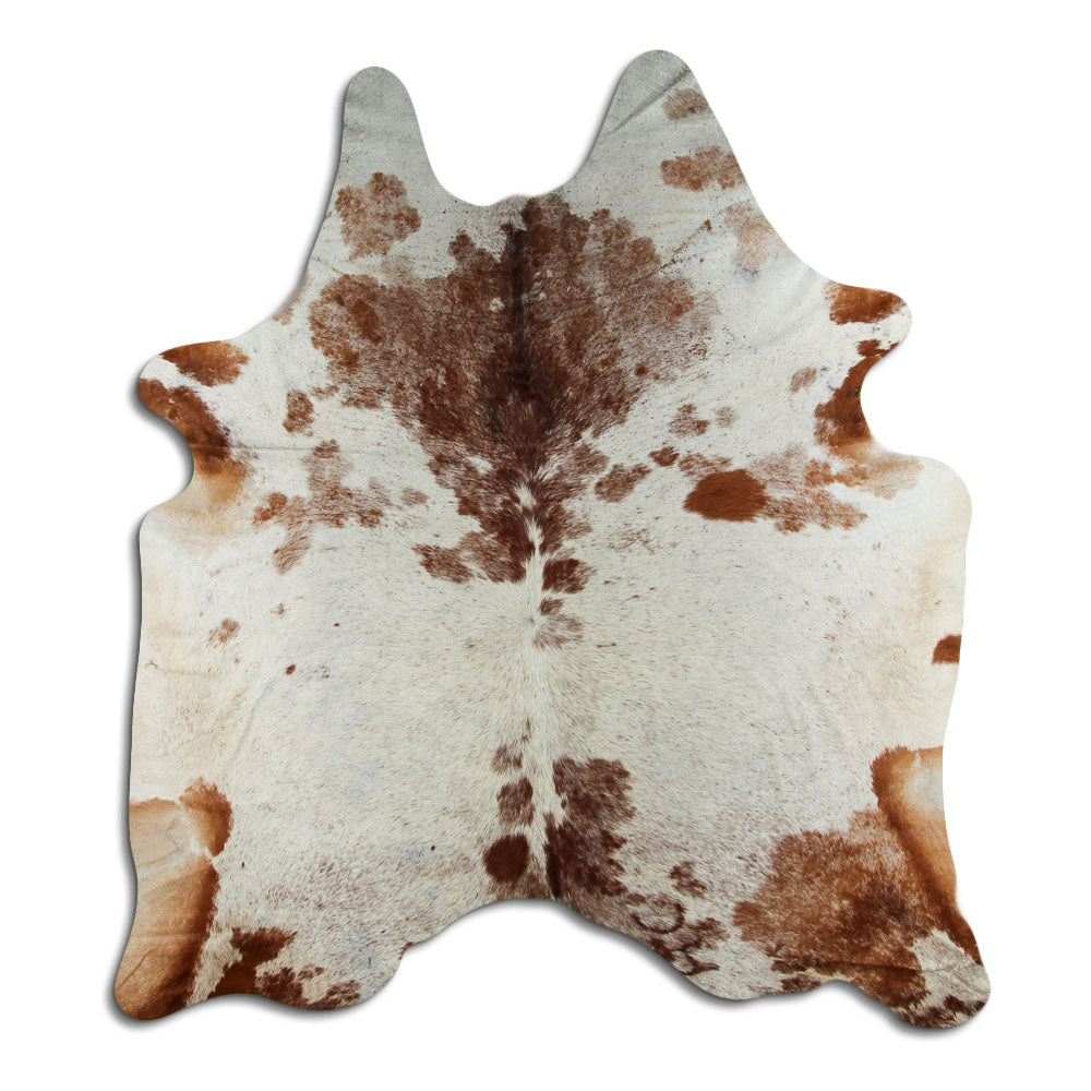 Peau de vache marron et blanche XXL