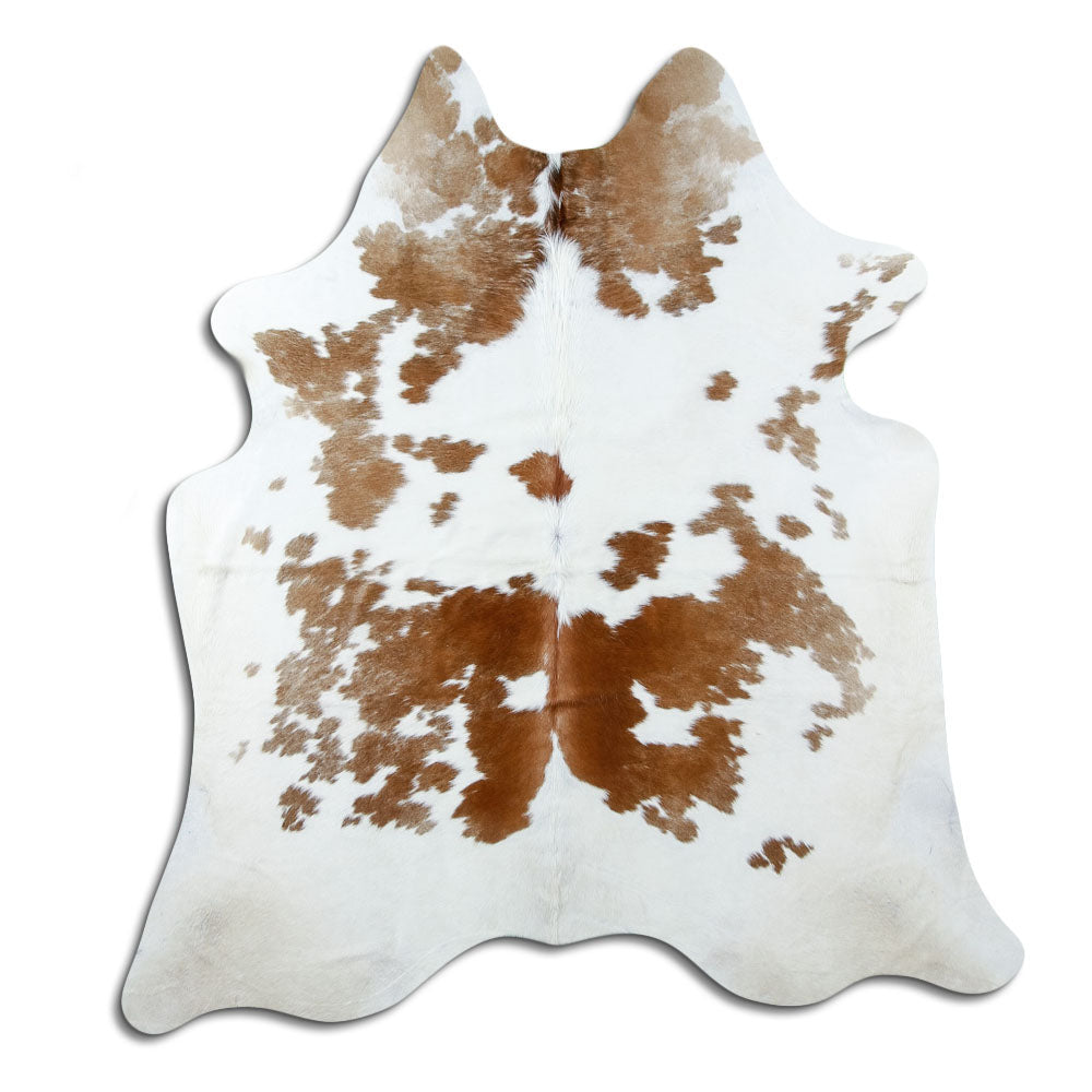 Peau de vache marron et blanche M