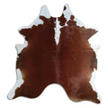 Peau de vache marron et blanche XXL