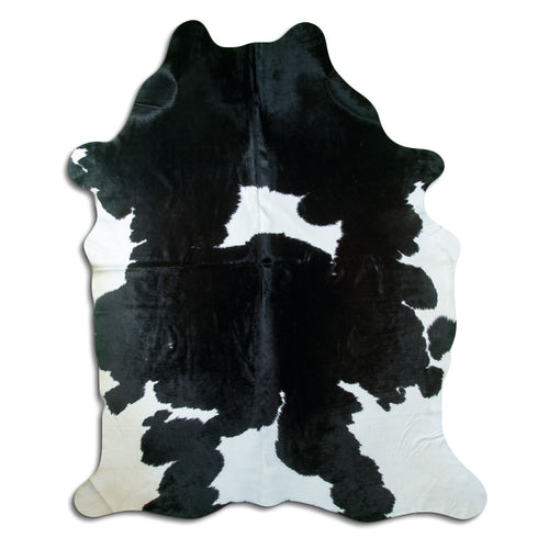 Peau de vache noire et blanche XXL