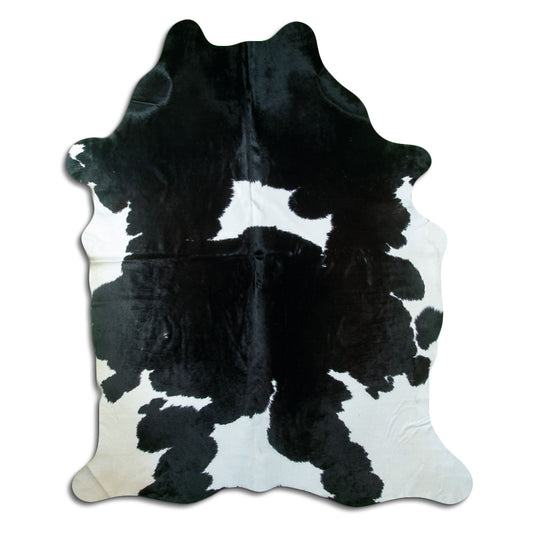 Peau de vache noire et blanche XXL