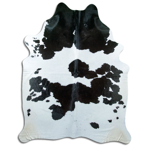 Peau de vache noire et blanche XXL