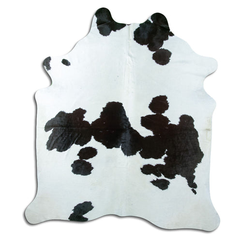 Peau de vache noire et blanche XXL