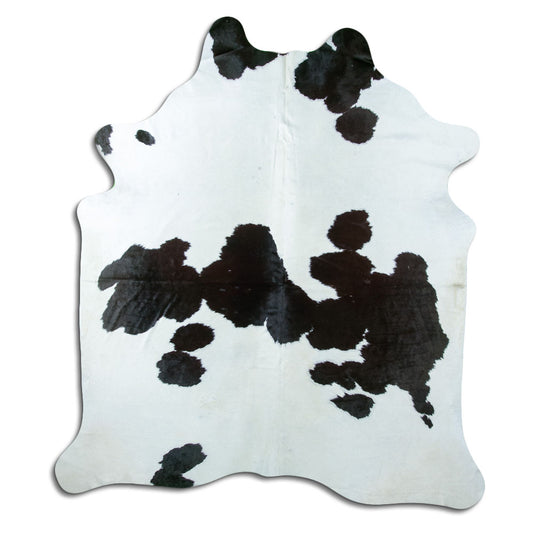 Peau de vache noire et blanche XXL