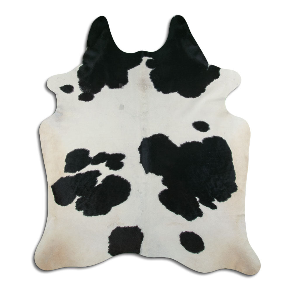 Peau de vache noire et blanche XXL