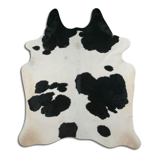 Peau de vache noire et blanche XXL