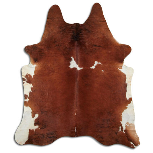 Peau de vache marron et blanche XXL