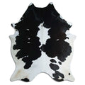 Peau de vache noire et blanche XXL