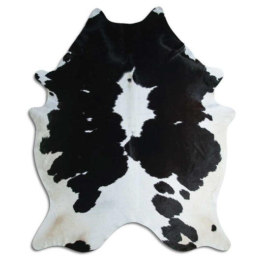 Peau de vache noire et blanche XXL