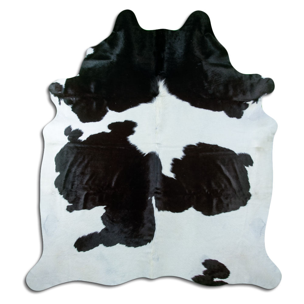 Peau de vache noire et blanche XXL