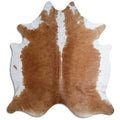 Peau de vache marron et blanche XL