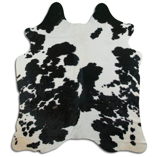 Peau de vache noire et blanche L