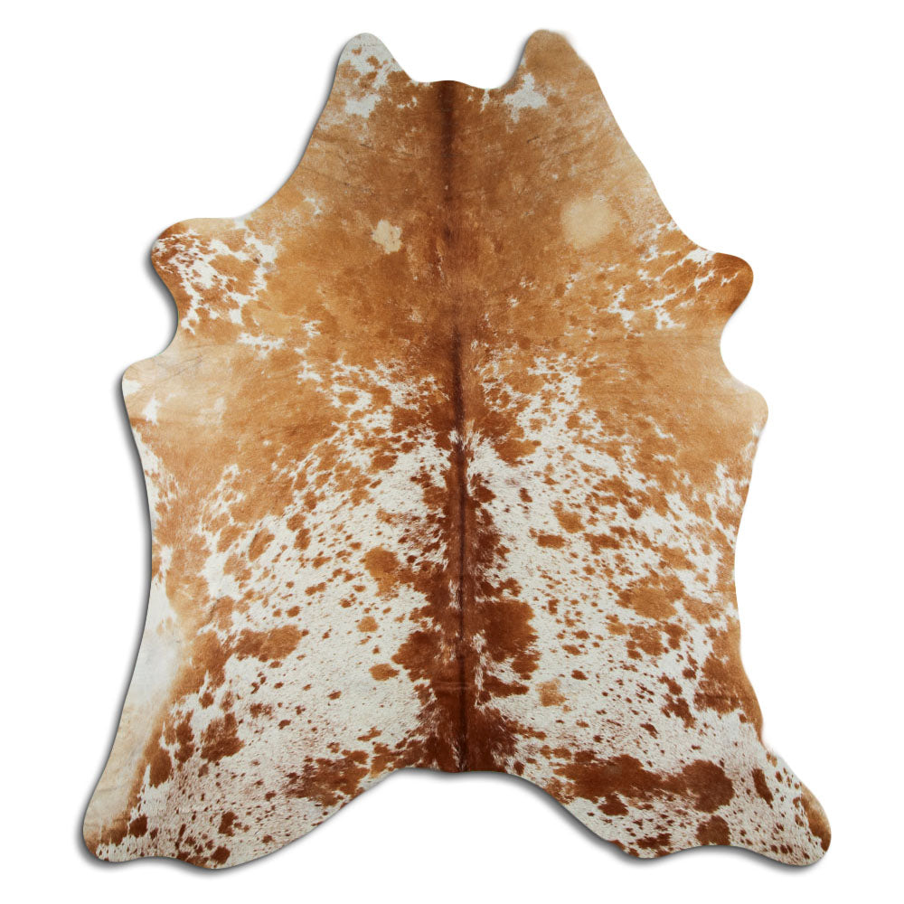 Peau de vache marron et blanche XXL